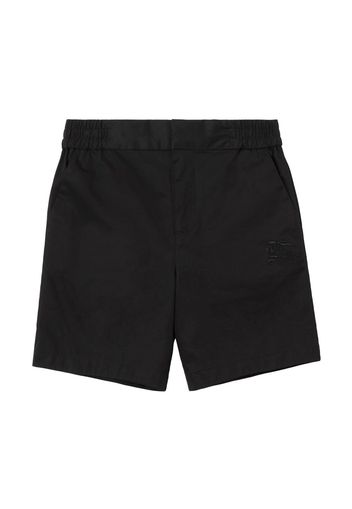 Burberry Kids EKD embroidered chino shorts - BLACK