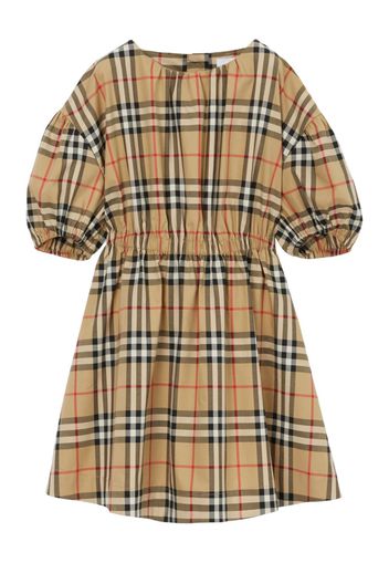 Burberry Kids Check cotton dress - ARCHIVE BEIGE IP CHK