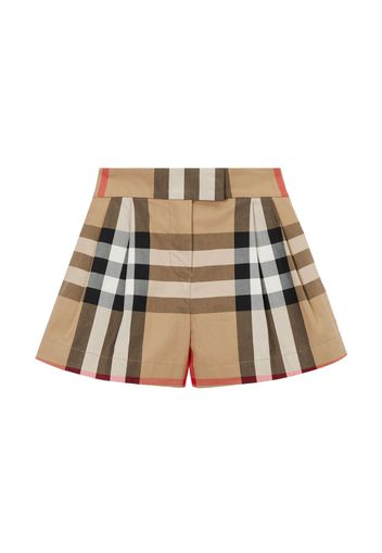 Burberry Kids Check Cotton Shorts - ARCHIVE BEIGE IP CHK