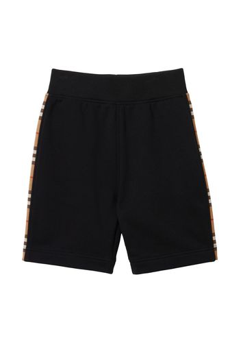 Burberry Kids check-print cotton shorts - Black