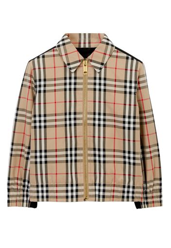 Burberry Kids Check Cotton Harrington Jacket - ARCHIVE BEIGE IP CHK