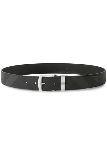 Burberry check leather belt - Black