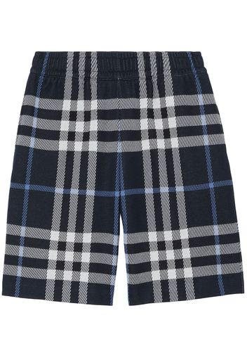 Burberry check-pattern straight-leg shorts - Black