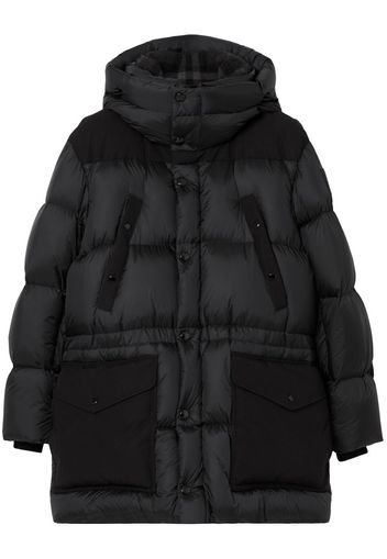 Burberry logo-engraved puffer jacket - Black