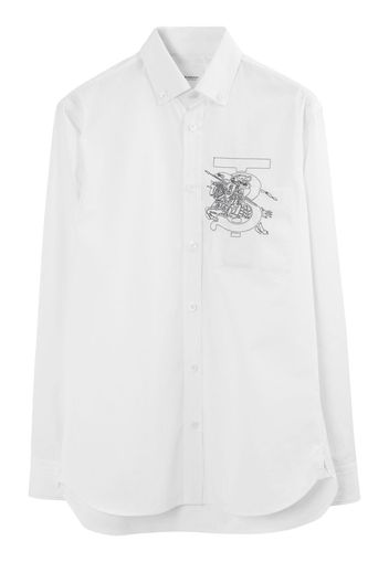 Burberry TB monogram cotton shirt - White