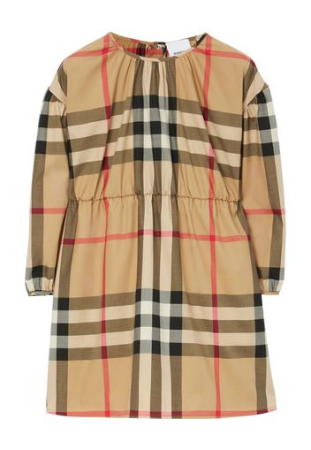 Burberry Kids Vintage Check-print stretch-cotton dress - Neutrals