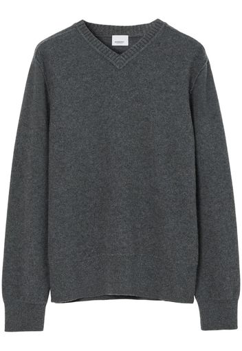 Burberry V-neck wool-cashmere jumper - Grey