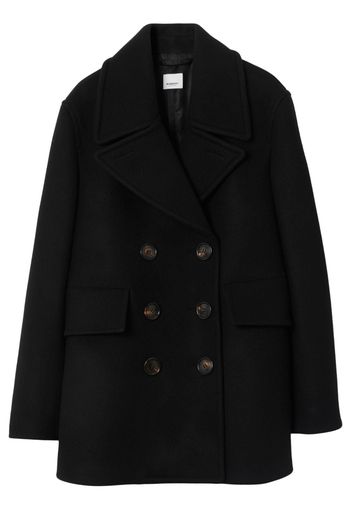 Burberry long-sleeved wool peacoat - Black