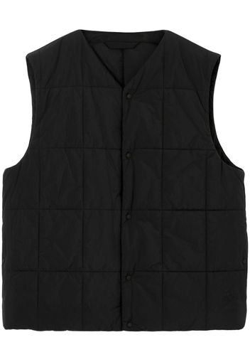 Burberry press-stud fastening quilted gilet - Black