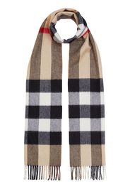 Burberry Check Cashmere Scarf - Yellow