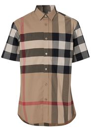 Burberry classic check short sleeved shirt - Neutrals