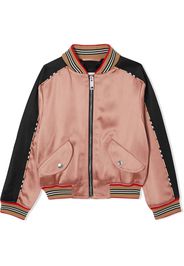 deer motif bomber jacket