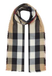 vintage check cashmere scarf