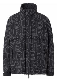 Burberry embroidered logo packaway jacket - Black
