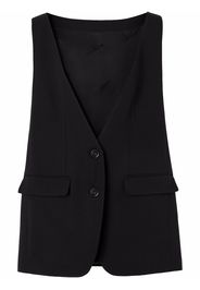 Burberry sleeveless tailored silk jacket - Black