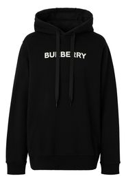 Burberry logo-print cotton hoodie - Black