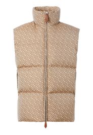 Burberry monogram-print puffer gilet - Neutrals