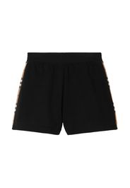 Burberry Kids Vintage Check stripe track shorts - Black