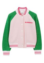 Burberry Kids Wool Bomber Jacket - FROSTY PINK