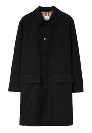 Burberry single-breasted gabardine coat - Black