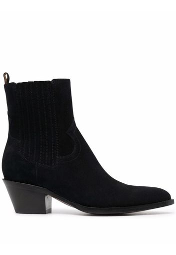 Buttero block-heel ankle boots - Black