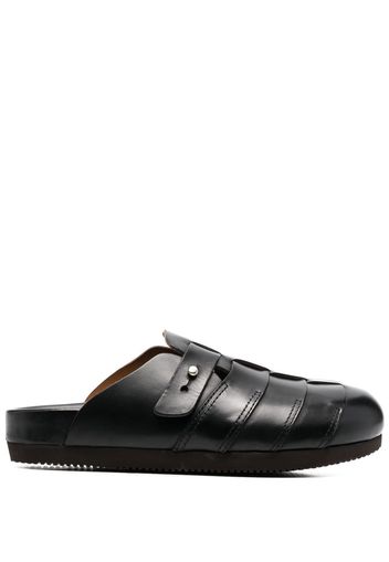 Buttero woven-panelled clog sandals - Black