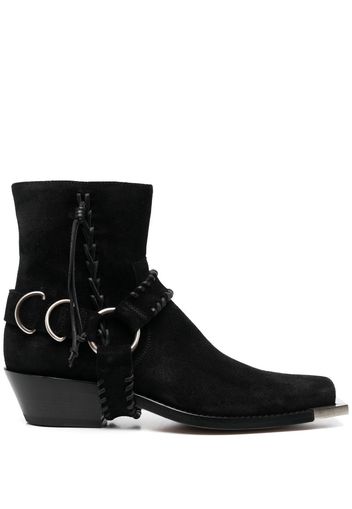 Buttero square-toe 55mm ankle boots - Black