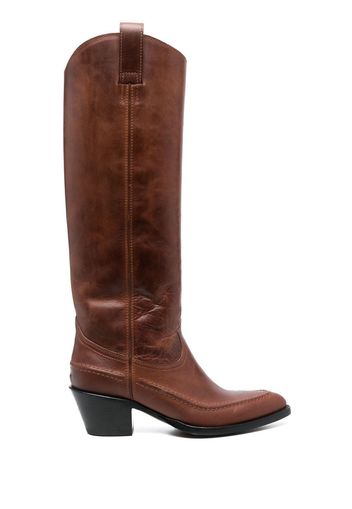 Buttero knee-length cowboy boots - Brown