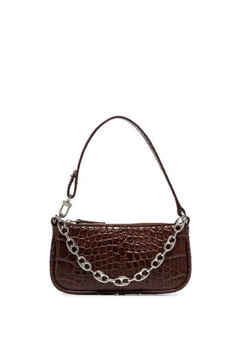 Brown Mini Rachel mock croc leather bag