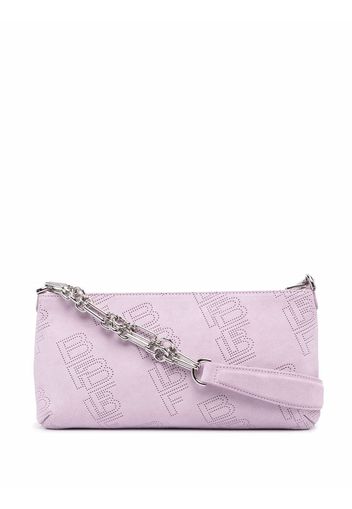 BY FAR perforated logo pattern shoulder bag - Pink