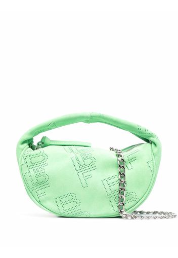 BY FAR Baby Cush perforated mini bag - Green