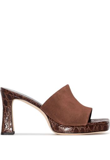 BY FAR Beliz 90mm mules - Brown