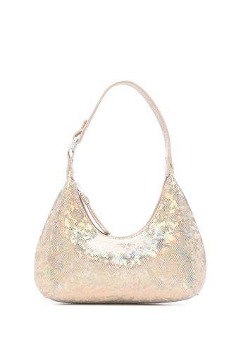 BY FAR metallic-effect zipped tote - Neutrals