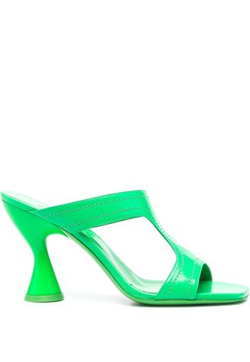 BY FAR open-toe 95mm heeled mules - Green