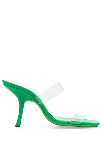 BY FAR Clara 100mm square-toe sandals - Green