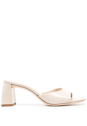 BY FAR Romy 70mm mule sandals - White