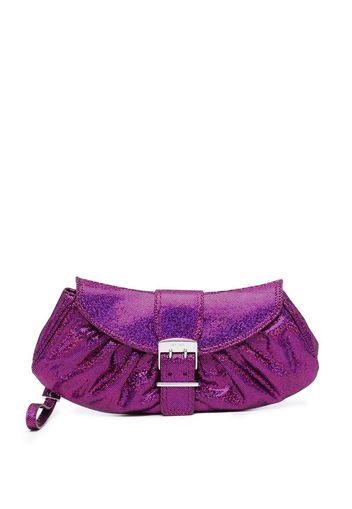 BY FAR Glami metallic clutch bag - Pink