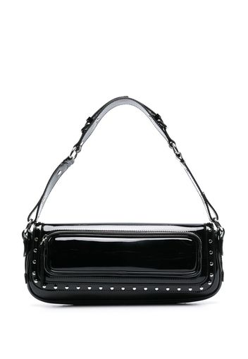 BY FAR Maddy patent leather shoulder bag - Black