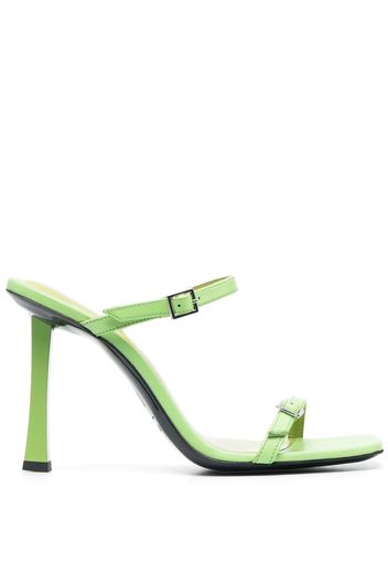 BY FAR Flick 90mm mules - Green
