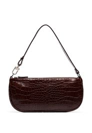 croc-embossed shoulder bag