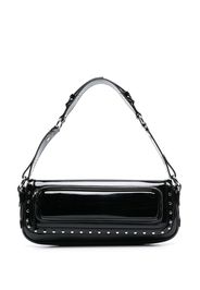 BY FAR Maddy patent leather shoulder bag - Black