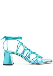 BY FAR Alexander 70mm leather sandals - Blue