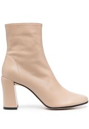 BY FAR Vlada 80mm leather ankle boots - Neutrals