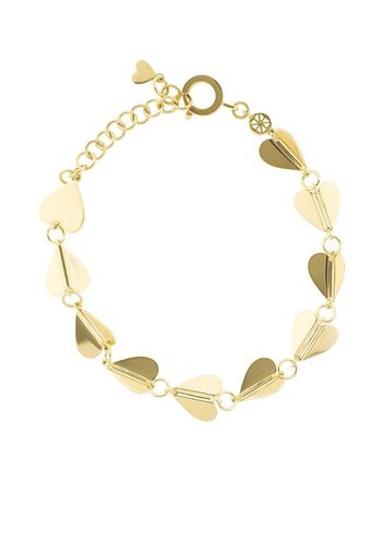 18kt yellow gold Wings of Love medium heart bracelet