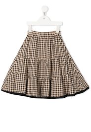 Caffe' D'orzo gingham-check midi skirt - Neutrals