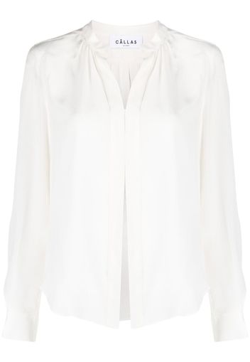 Câllas Milano Olympia long-sleeve silk blouse - Neutrals