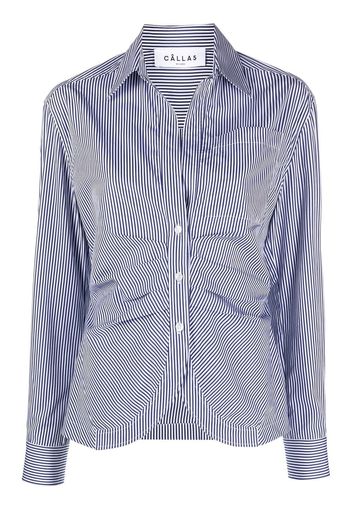 Câllas Milano Sierra pinstriped stretch-poplin shirt - White