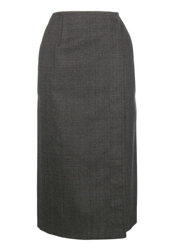 Calvin Klein 205W39nyc checked wrap skirt - Grey