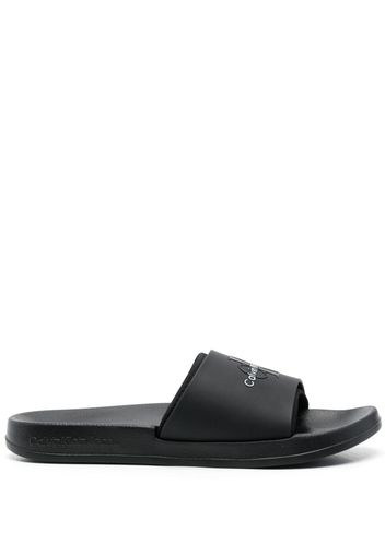 Calvin Klein Jeans logo-print slides - Black