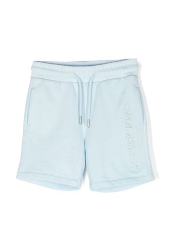 Calvin Klein Kids logo-embroidered drawstring track shorts - Blue